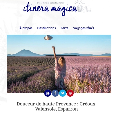 Blog Itinera Magica - Gréoux, Valensole, Esparron
