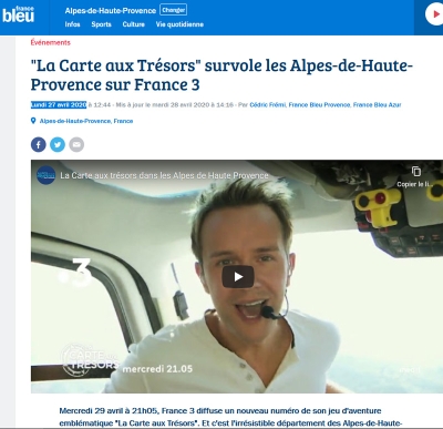 "La Carte aux Trésors"  France Bleu - 27 avril 2020