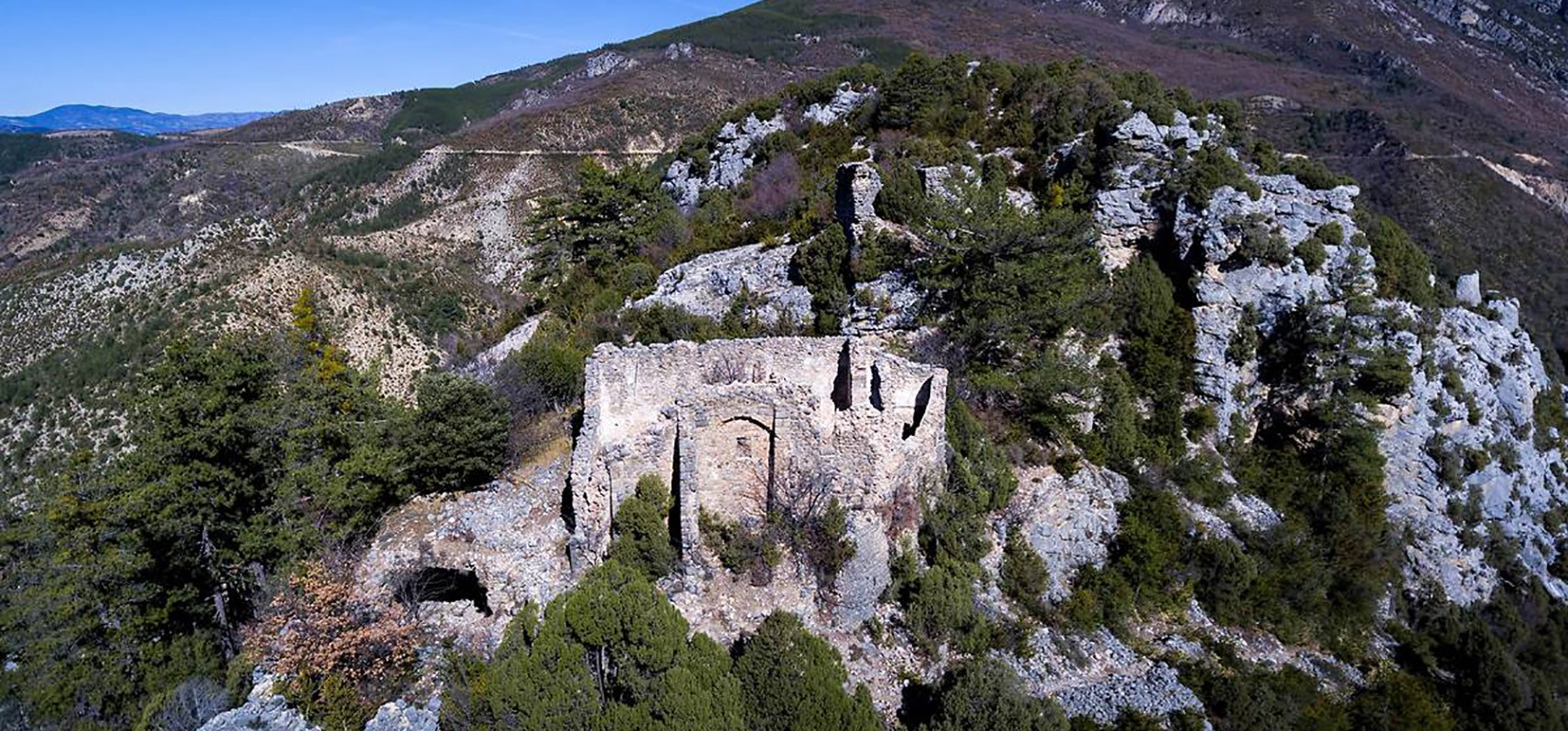 ruines du monastère de Saint André dans les Gorges de Trévans