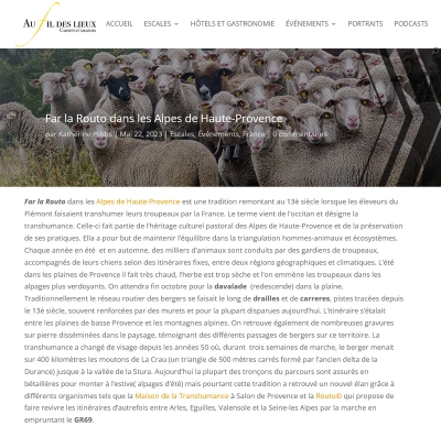 Blog Au fil des lieux - Far La Routo