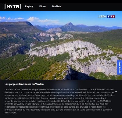 Les gorges silencieuses du Verdon TF1