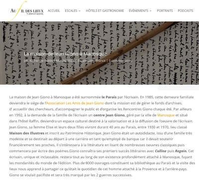 Blog Au fil des lieux - La Maison de Jean Giono