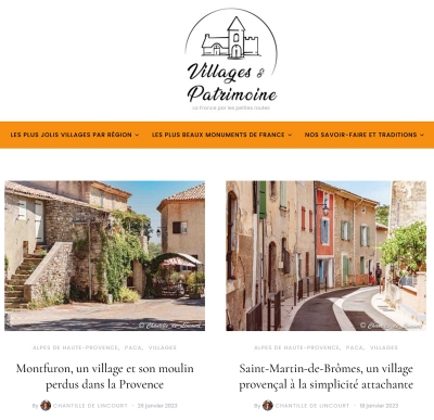 Blog Villages et Patrimoine