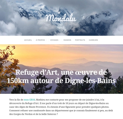 Blog Mondalu - Refuge d'Art, une œuvre de 150 km autour de Digne-les-Bains
