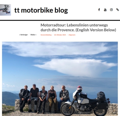 Blog allemand de moto : TT motorbike blog