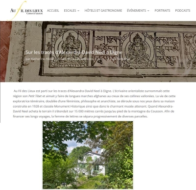 Sur les traces d’Alexandra-David Neel à Digne par Katherine Hibbs