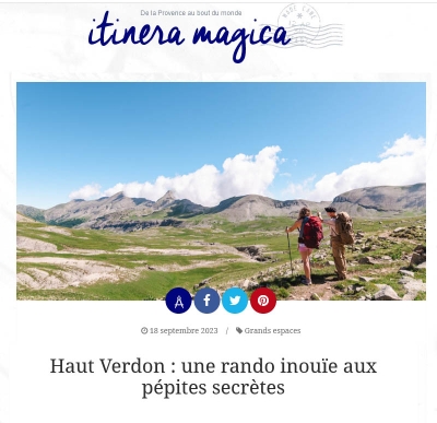 Itinéra Magica Haut Verdon/ Grand canyon