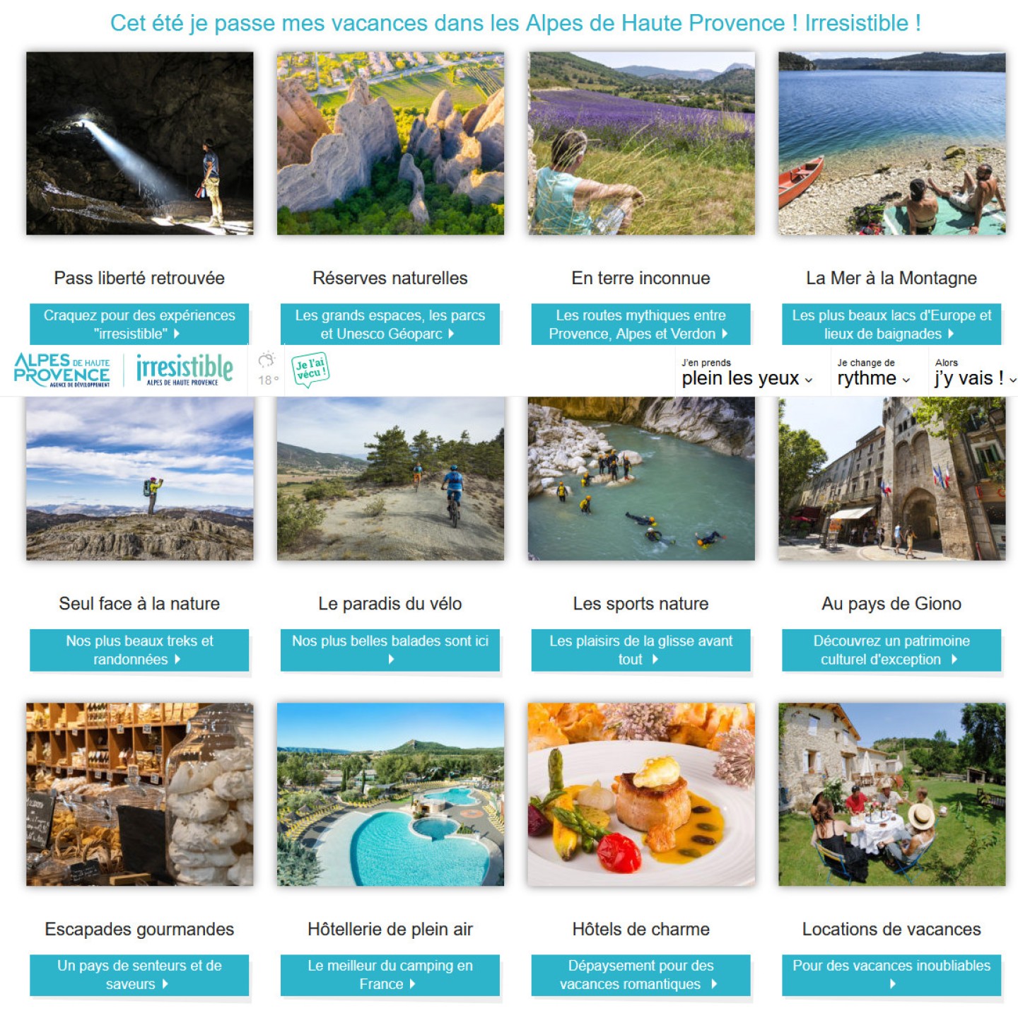 nouvelles thématiques site tourisme